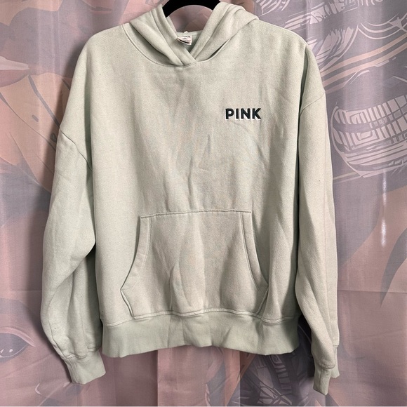 💚 Victoria’s Secret PINK Mint Hoodie – Relaxed Fit Pullover | NWOT - Picture 4 of 4